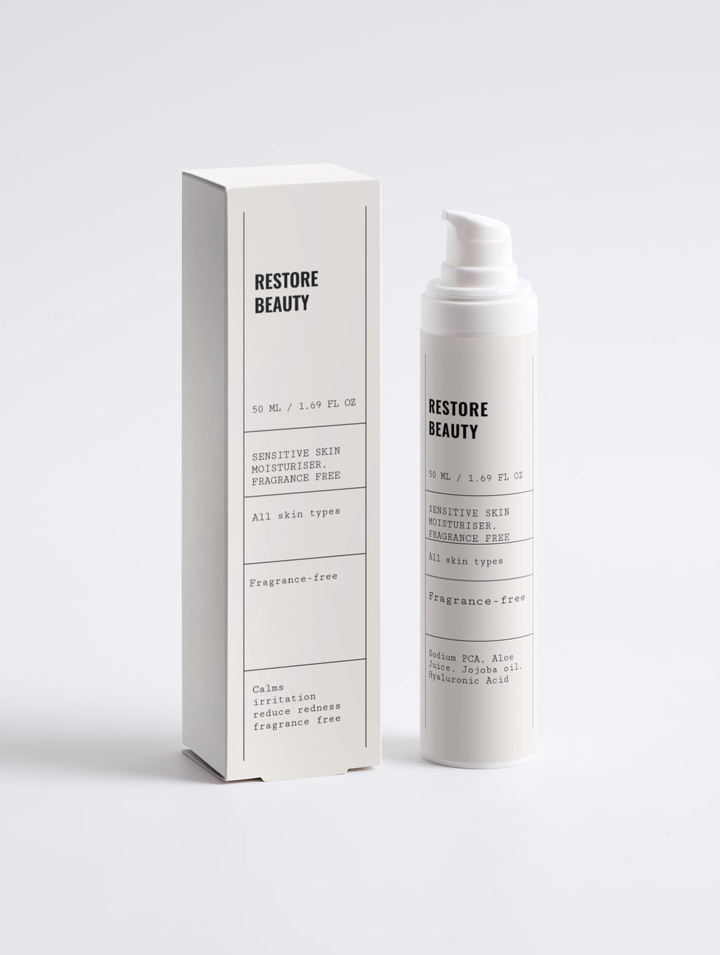 Sensitive Skin Moisturiser, Fragrance Free